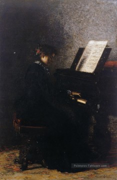 Thomas Eakins œuvres - Elizabeth aux portraits de Piano réalisme Thomas Eakins